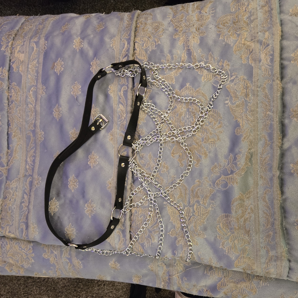 Black and Silver Chain Strap Bag